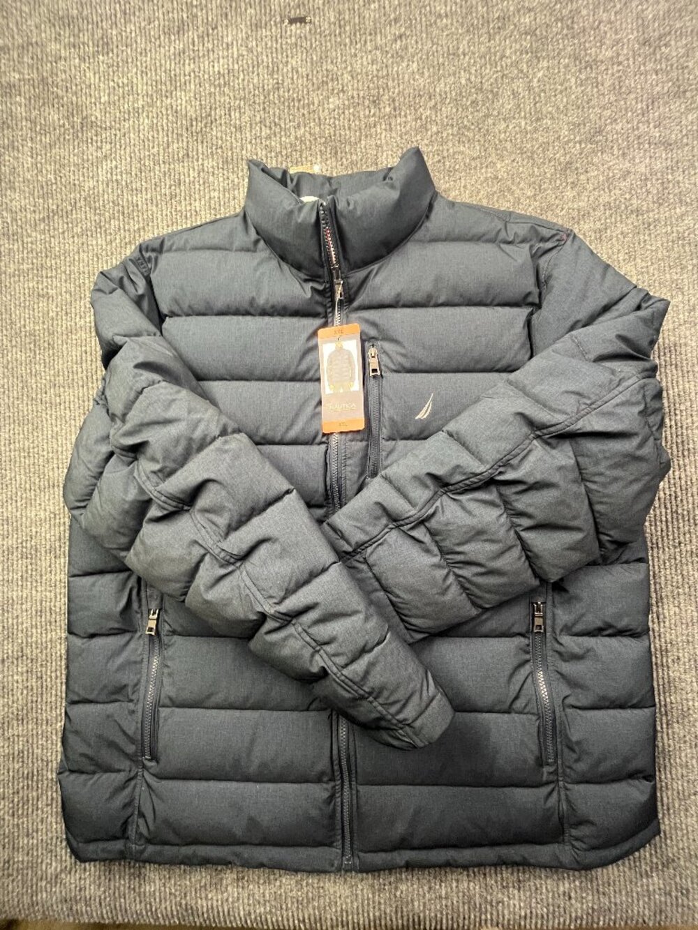 NAUTICA Men's Quilted Puffer Jacket Water/Wind Resistant Stretch Zip XXL